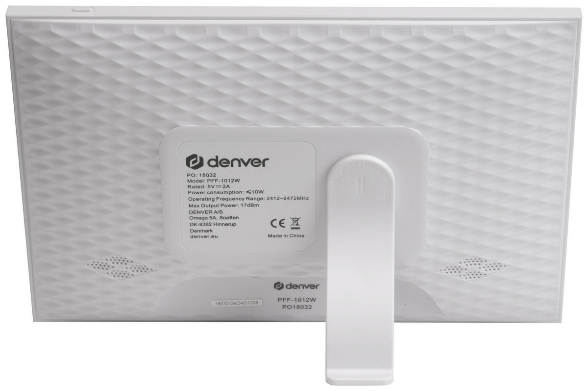 DIGITALER BILDERRAHMEN - Weiß, Design, Kunststoff (26/18/2,5cm) - DENVER