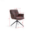 ARMLEHNSTUHL  in Eisen Webstoff  - Bordeaux/Schwarz, Design, Textil/Metall (66/89/69cm) - Novel