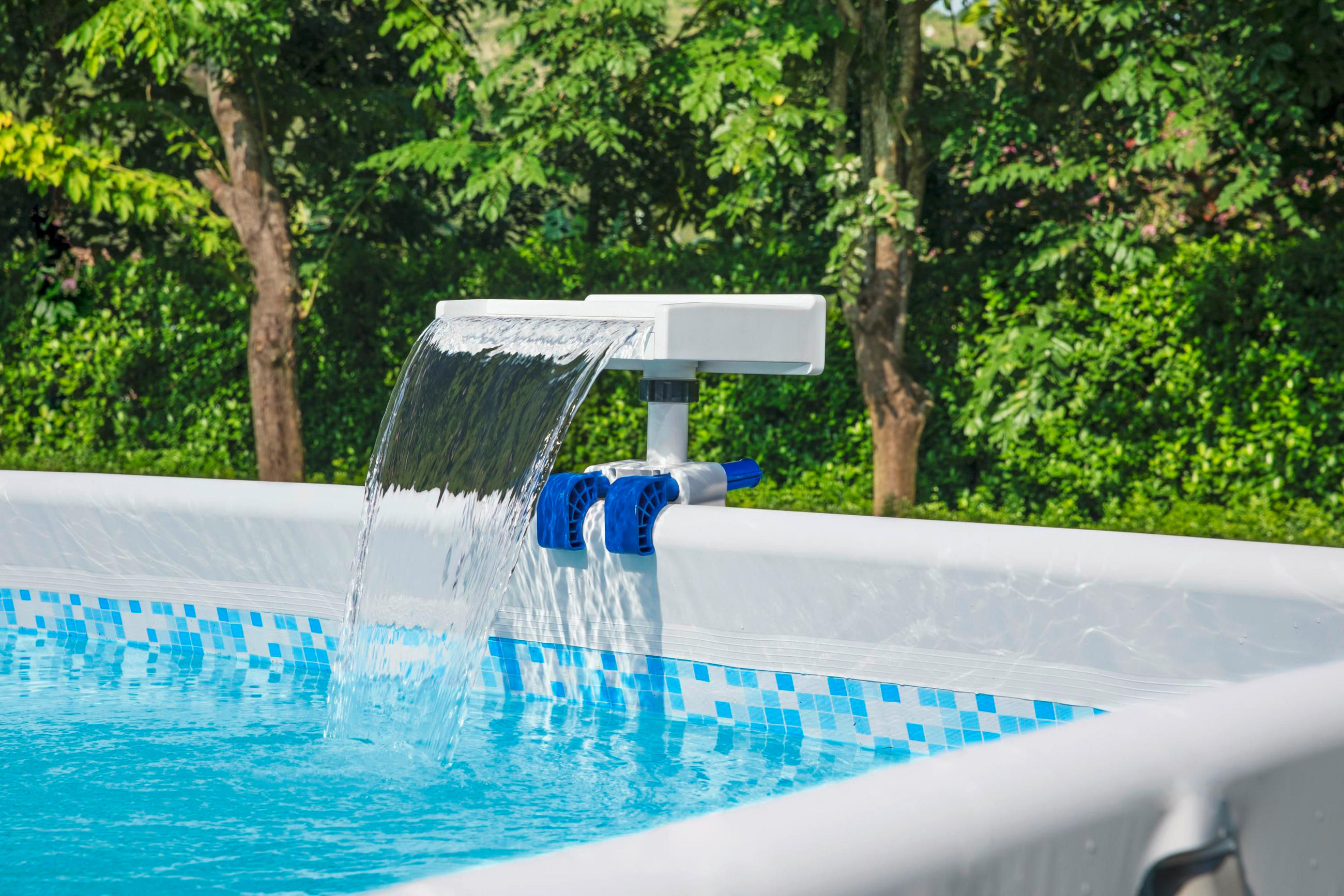 POOL WASSERFALL 58619  - Blau/Weiß, Basics, Kunststoff (34,5/24/32cm) - Bestway