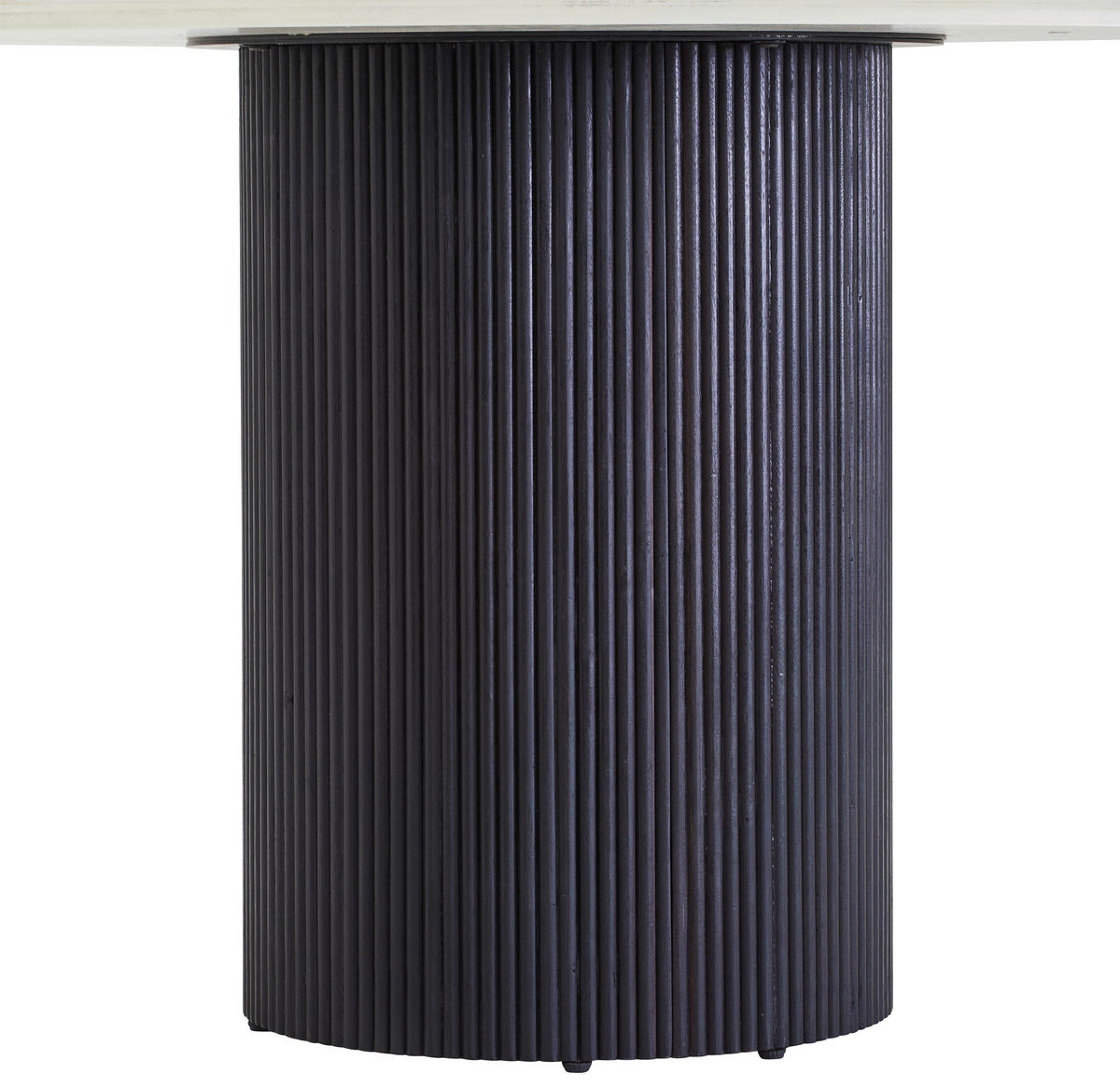 JEDÁLENSKÝ STÔL, akácia, čierna, biela, 120/120/76 cm - čierna/biela, Modern, drevo/kameň (120/120/76cm) - Livetastic