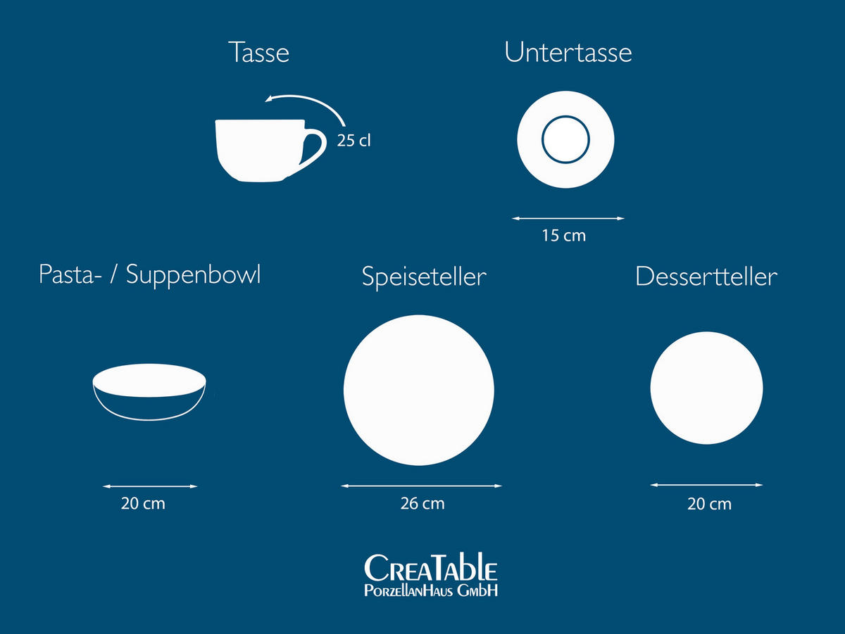 KOMBISERVICE Chef Collection Grau 30-teilig  - Hellgrau, Basics, Keramik - Creatable