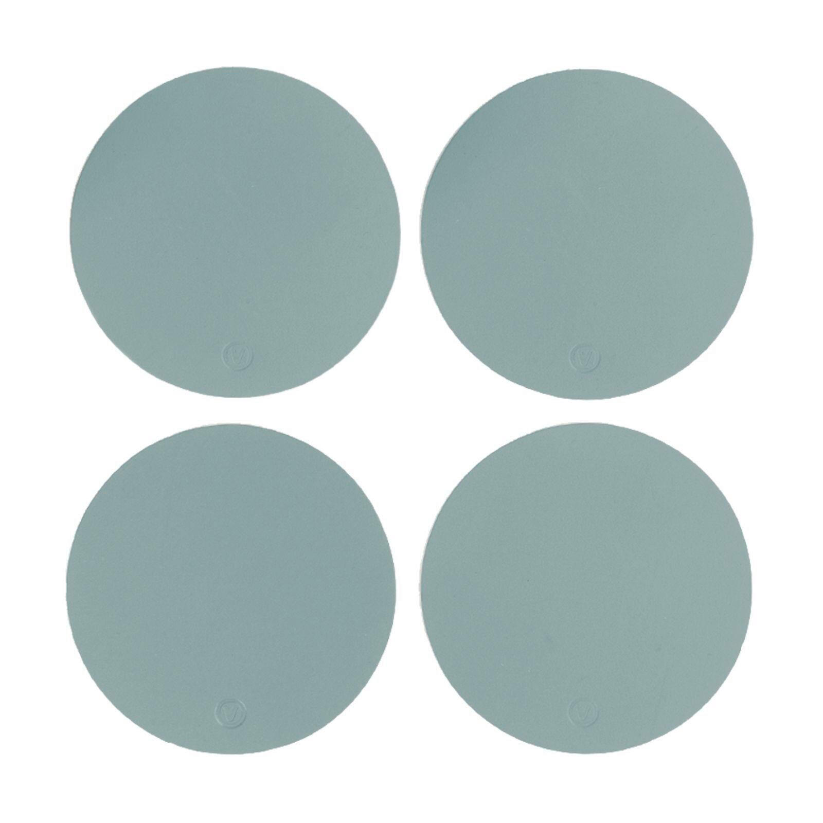 GLASUNTERSETZER  - Mintgrün, Basics, Leder (11/11/0.2cm)