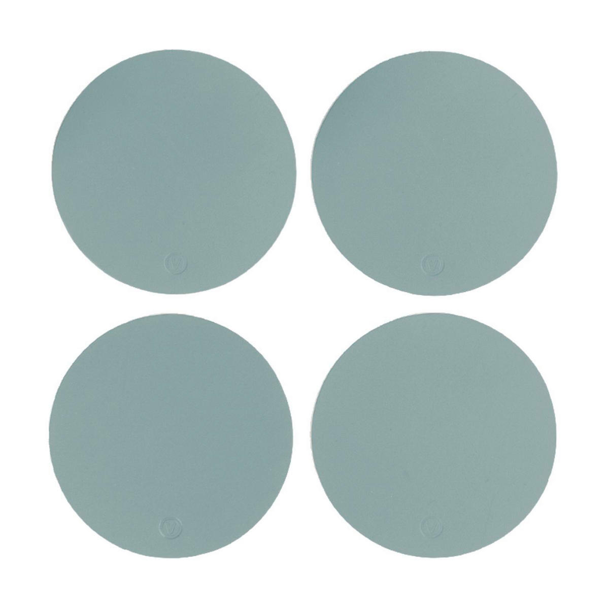 GLASUNTERSETZER  - Mintgrün, Basics, Leder (11/11/0.2cm)