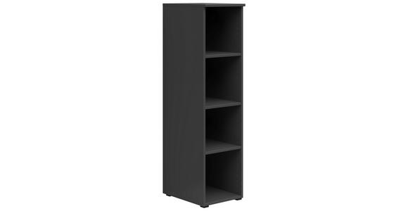REGAL Graphitfarben - Anthrazit/Graphitfarben, MODERN, Holzwerkstoff/Kunststoff (30/115/40cm) - Carryhome