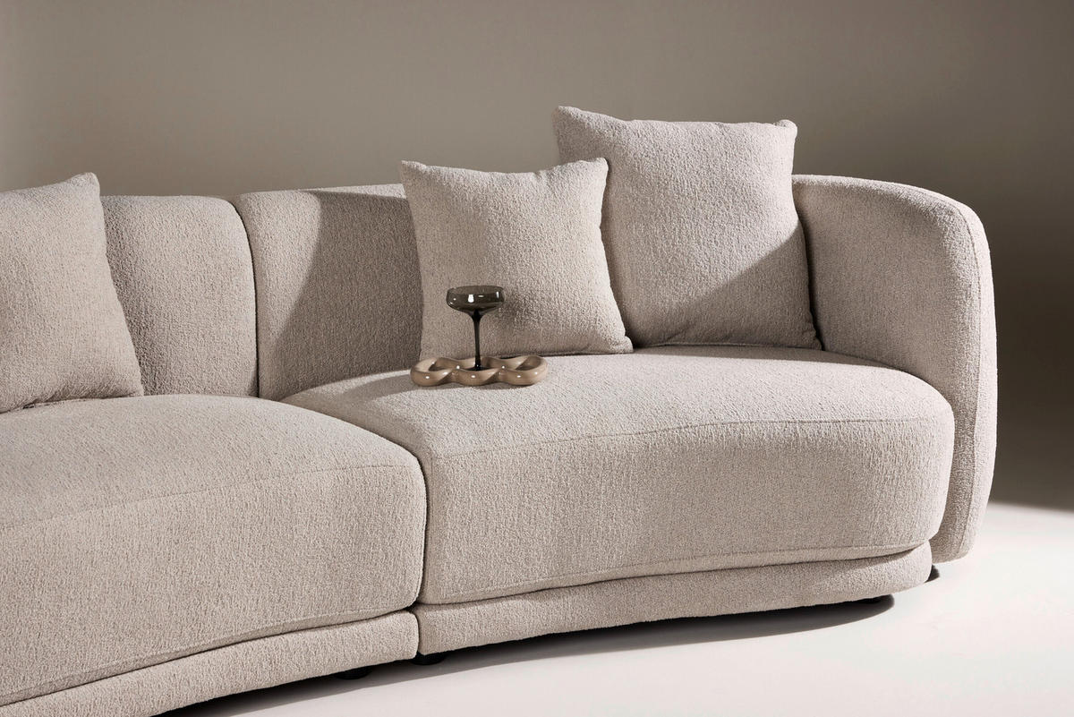 2-SITZER-SOFA Beige  - Beige, MODERN, Kunststoff/Textil (135/74/92cm) - Livetastic