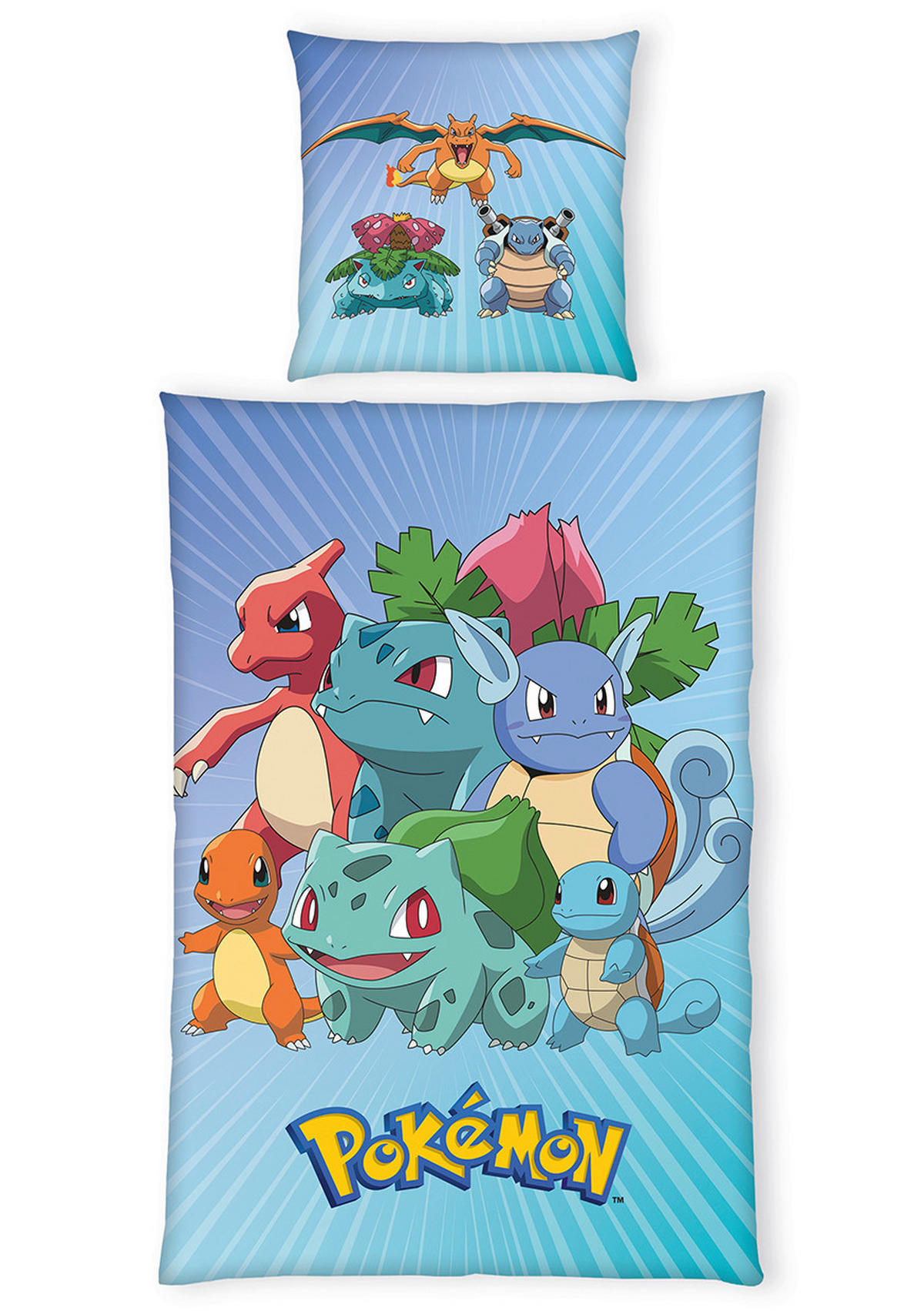 MLADINSKA POSTELJNINA Pokemon 135/140/200 cm renforcé modra, bela  - modra/bela, Konvencionalno, tekstil (135/140/200cm) - POKEMON