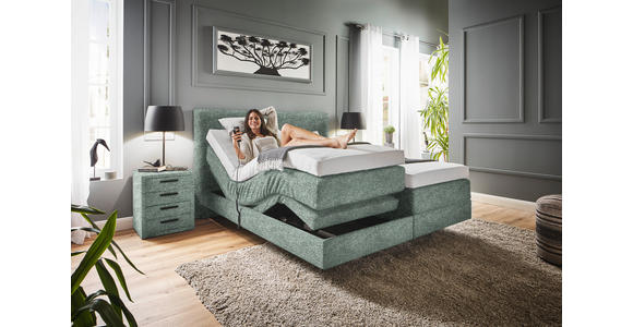 BOXSPRINGBETT 160/200 cm  in Olivgrün  - Olivgrün, KONVENTIONELL, Holz/Textil (160/200cm) - Dieter Knoll