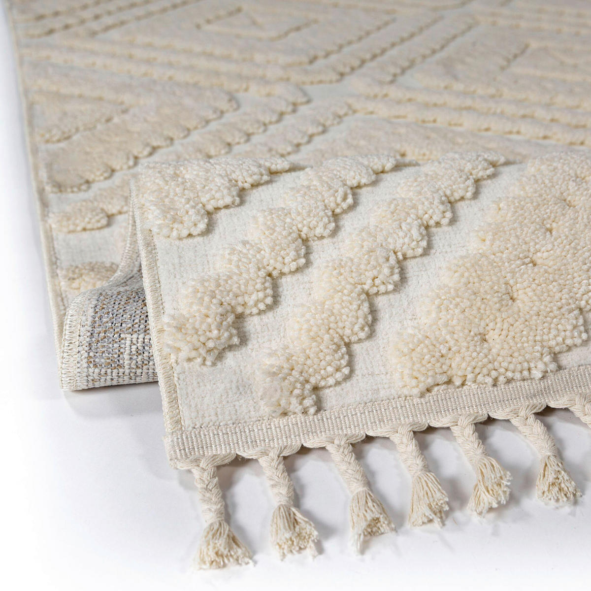 HOCHFLORTEPPICH 200/300 cm Diomara Elfenbein rechteckig  - Elfenbein, Basics, Kunststoff/Textil (200/300cm) - Flair Rugs