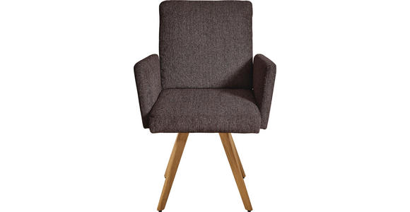 ARMLEHNSTUHL in Holz, Textil Dunkelbraun - Eichefarben/Dunkelbraun, Design, Holz/Textil (56/92/60cm) - Dieter Knoll