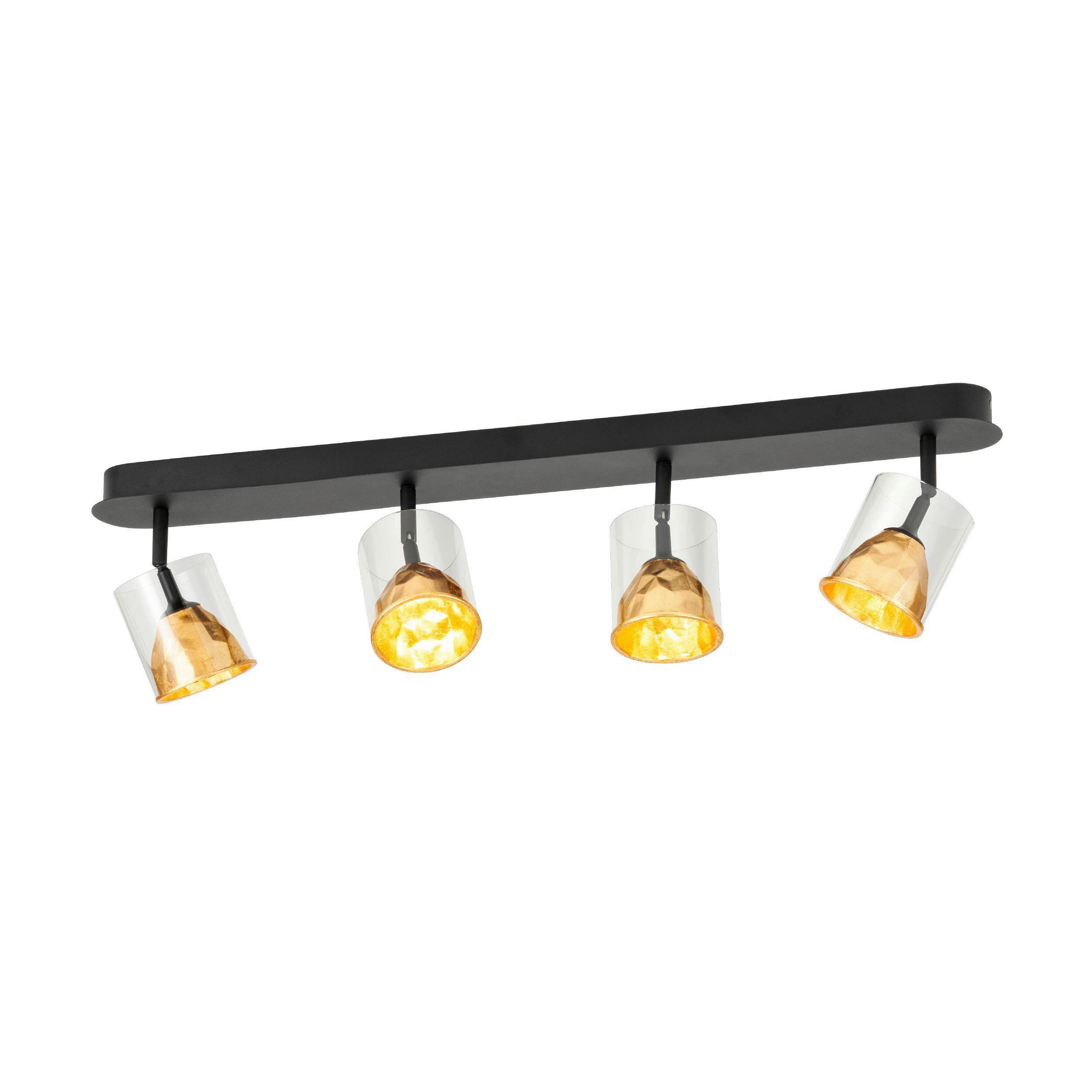 LED-SPOT 78/9/18,5 cm   - Goldfarben/Schwarz, Basics, Glas/Metall (78/9/18,5cm) - Eglo