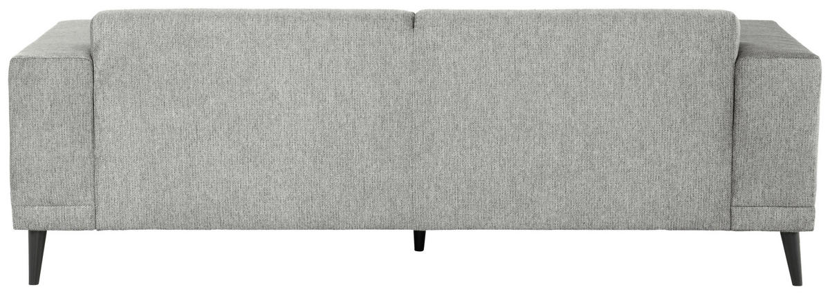 3-SITZER-SOFA OSLO_LZ Webstoff Hellgrau  - Hellgrau/Schwarz, Design, Holz/Textil (218/77/93cm) - MID.YOU