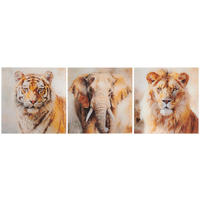 GLASBILD Tiere  - Naturfarben, Basics, Glas (30/90/1,40cm) - Euroart