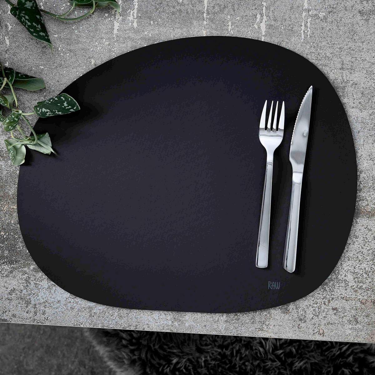 TISCHSET RAW Textil Schwarz 33,5/41 cm  - Schwarz, Basics, Textil (33,5/41cm) - Aida