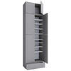 SCHUHSCHRANK  in 70/240/39 cm  - Schwarz/Grau, MODERN, Holzwerkstoff/Kunststoff (70/240/39cm) - MID.YOU