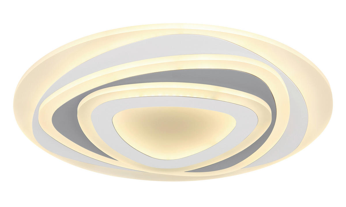 LED-DECKENLEUCHTE 46 W  50/6 cm    - Weiss/Anthrazit, Design, Kunststoff/Metall (50/6cm) - Globo