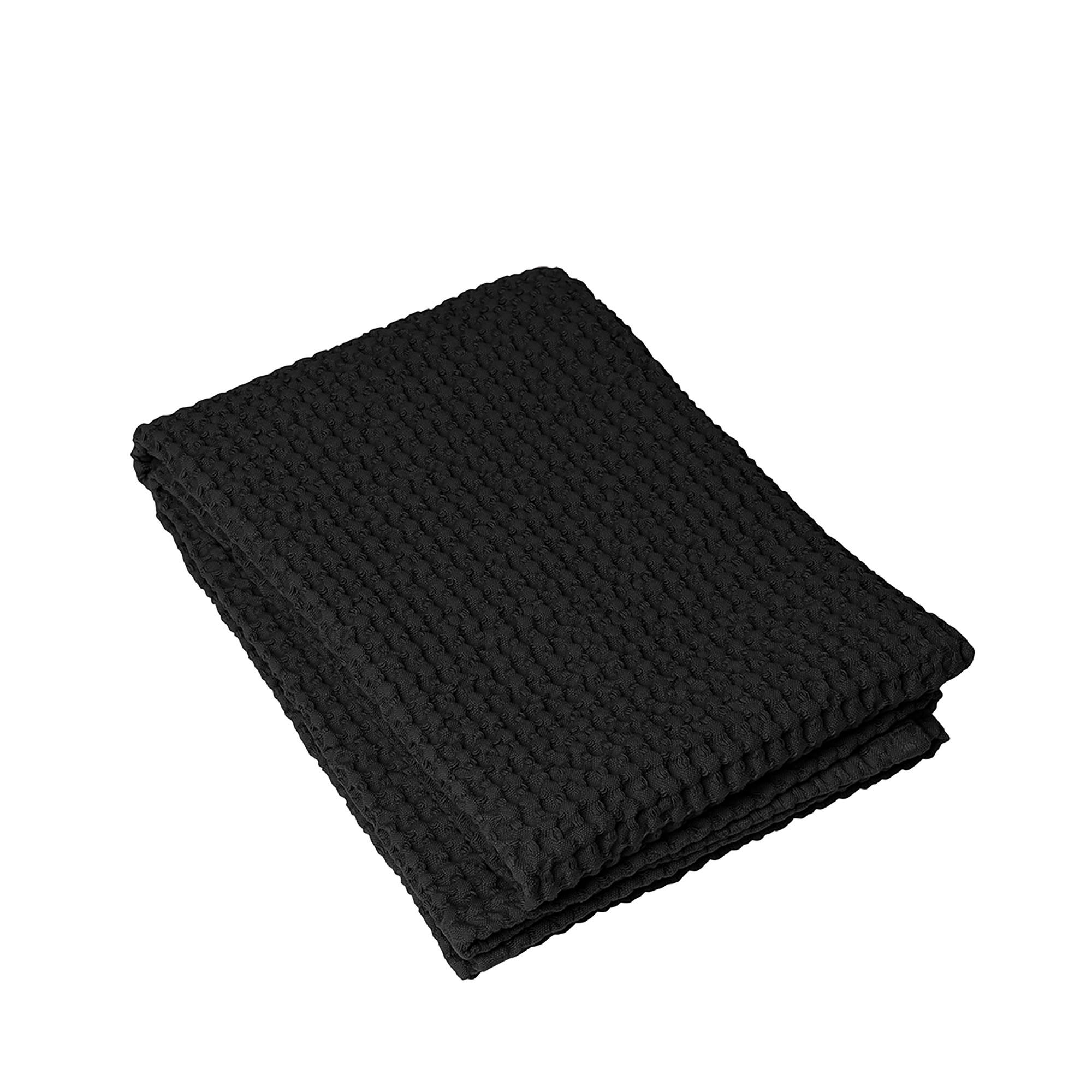 BADETUCH CARO 140/70 cm - Schwarz, Design, Textil (140/70cm) - Blomus