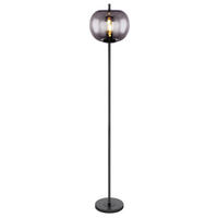 STOJEČA SVETILKA  Blacky      30/160 cm       - črna/siva, Design, kovina/steklo (30/160cm) - Globo