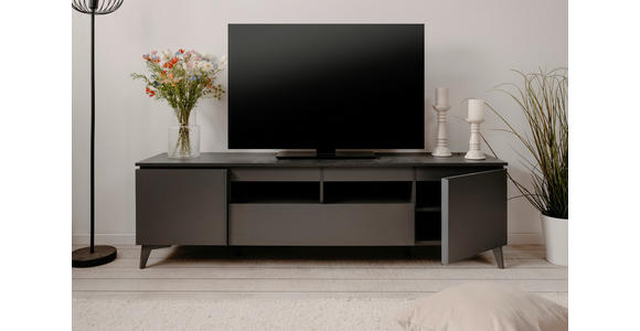 TV-ELEMENT 177/51,5/40 cm  - Schieferfarben/Anthrazit, KONVENTIONELL, Holzwerkstoff/Kunststoff (177/51,5/40cm) - Carryhome