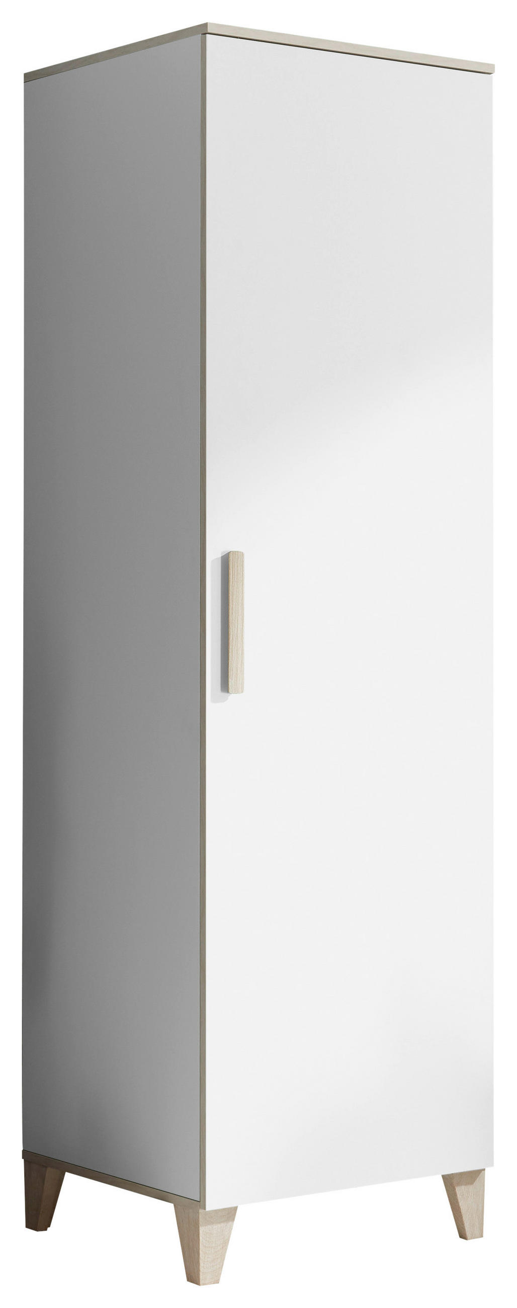 KLEIDERSCHRANK  in Weiß, Birnbaumfarben  - Birnbaumfarben/Weiß, MODERN, Holzwerkstoff/Kunststoff (60/200/55cm) - MID.YOU