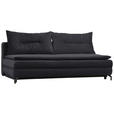 SCHLAFSOFA in Webstoff Dunkelgrau  - Dunkelgrau/Schwarz, MODERN, Textil/Metall (208/73/92/102cm) - Novel