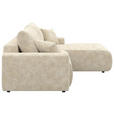 ECKSOFA in Webstoff Naturfarben  - Schwarz/Naturfarben, KONVENTIONELL, Kunststoff/Textil (270/192cm) - Carryhome