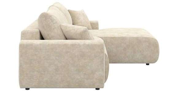 ECKSOFA in Webstoff Naturfarben  - Schwarz/Naturfarben, KONVENTIONELL, Kunststoff/Textil (270/192cm) - Carryhome