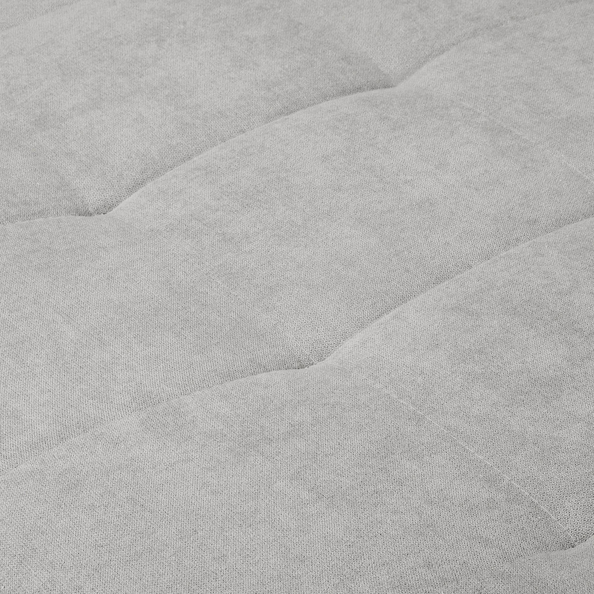 ECKSOFA inkl. Hocker Ariella Hellgrau Mikrofaser  - Hellgrau/Naturfarben, Design, Holz/Textil (161/231cm) - Livetastic