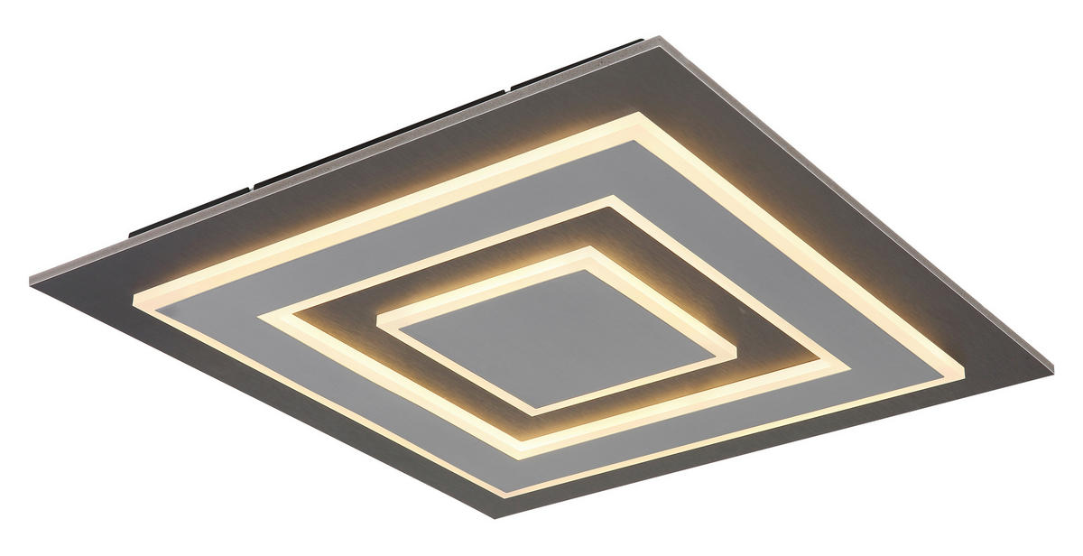 LED-TAKLAMPA 48/48/5,2 cm  - opal/grå, Basics, metall/plast (48/48/5,2cm)