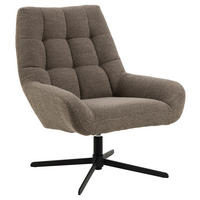 SESSEL in Bouclé Taupe  - Taupe/Schwarz, MODERN, Textil/Metall (73ml) - Livetastic