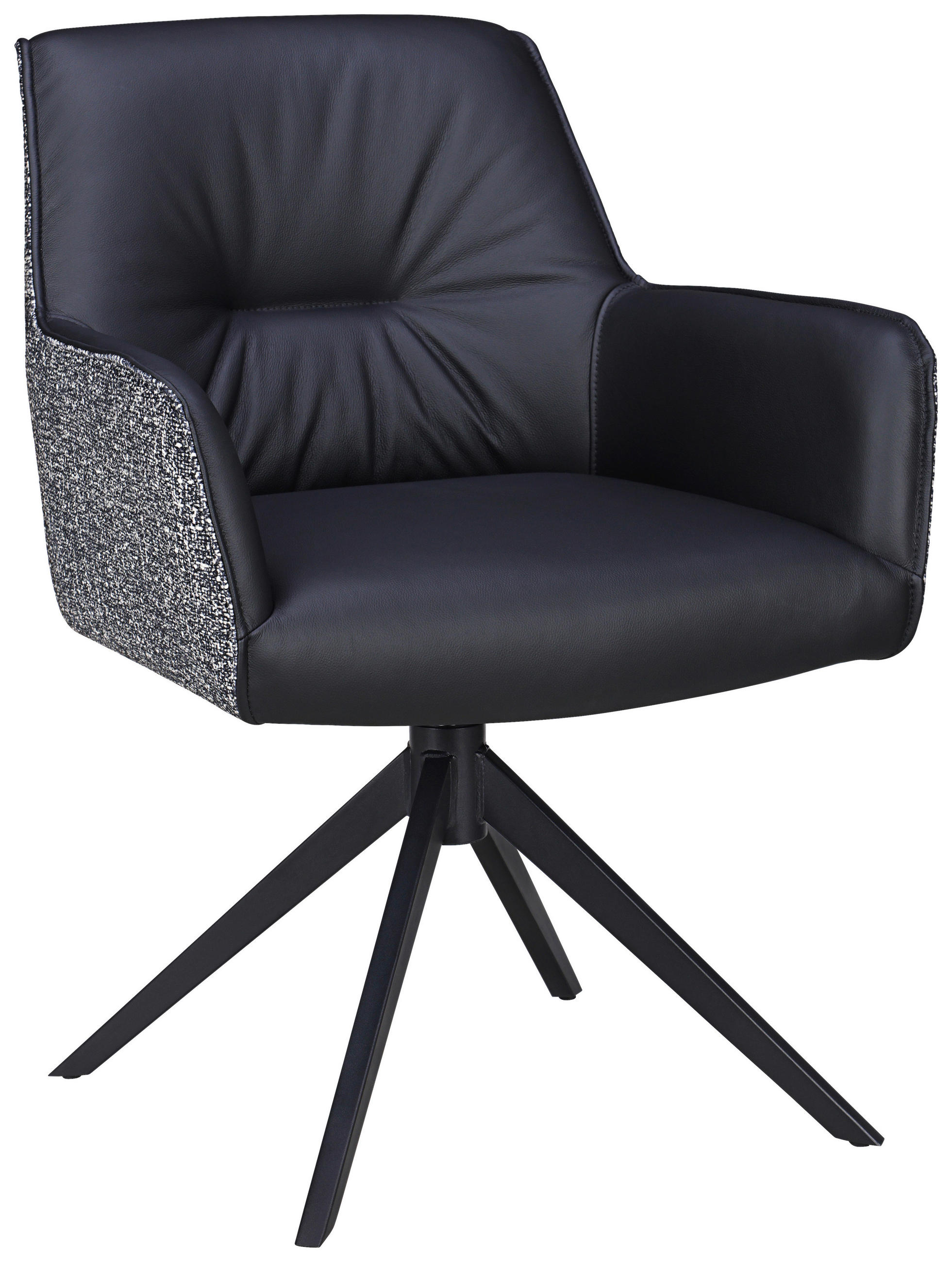 Valdera ŽIDLE S PODRUČKAMI, železo, tkaná látka, černá