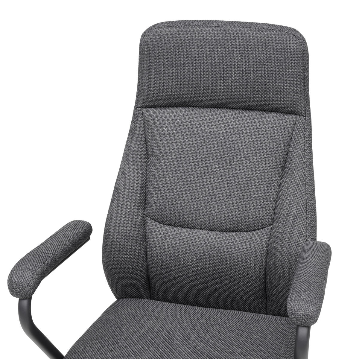 DREHSTUHL Webstoff Anthrazit, Schwarz  - Anthrazit/Schwarz, MODERN, Kunststoff/Textil (60/106-114/65cm) - MID.YOU