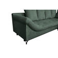 ECKSOFA Dunkelgrün Struktur - Dunkelgrün/Schwarz, KONVENTIONELL, Textil/Metall (274/194cm) - Carryhome