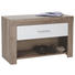 SITTBÄNK - vit/kromfärg, Basics, plast (80/49/36cm)