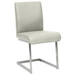 SCHWINGSTUHL  in Stahl Mikrofaser  - Edelstahlfarben/Hellgrau, Design, Holzwerkstoff/Textil (48/91/60cm) - Dieter Knoll