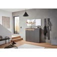 GARDEROBE 4-teilig  in 160/200/40 cm  - Eichefarben/Graphitfarben, Design, Holzwerkstoff (160/200/40cm) - Voleo
