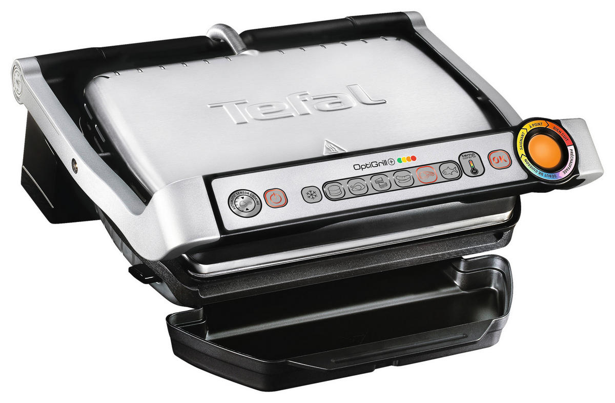 KONTAKTGRILL Optigrill+ GC712D  - Chromfarben/Schwarz, Basics (39,9/22,9/36,9cm) - Tefal