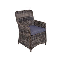 GARTENSESSEL Metall, Kunststoff, Textil Schwarz, Dunkelgrau  - Dunkelgrau/Schwarz, Basics, Kunststoff/Textil (66/93/62cm) - Gardenson