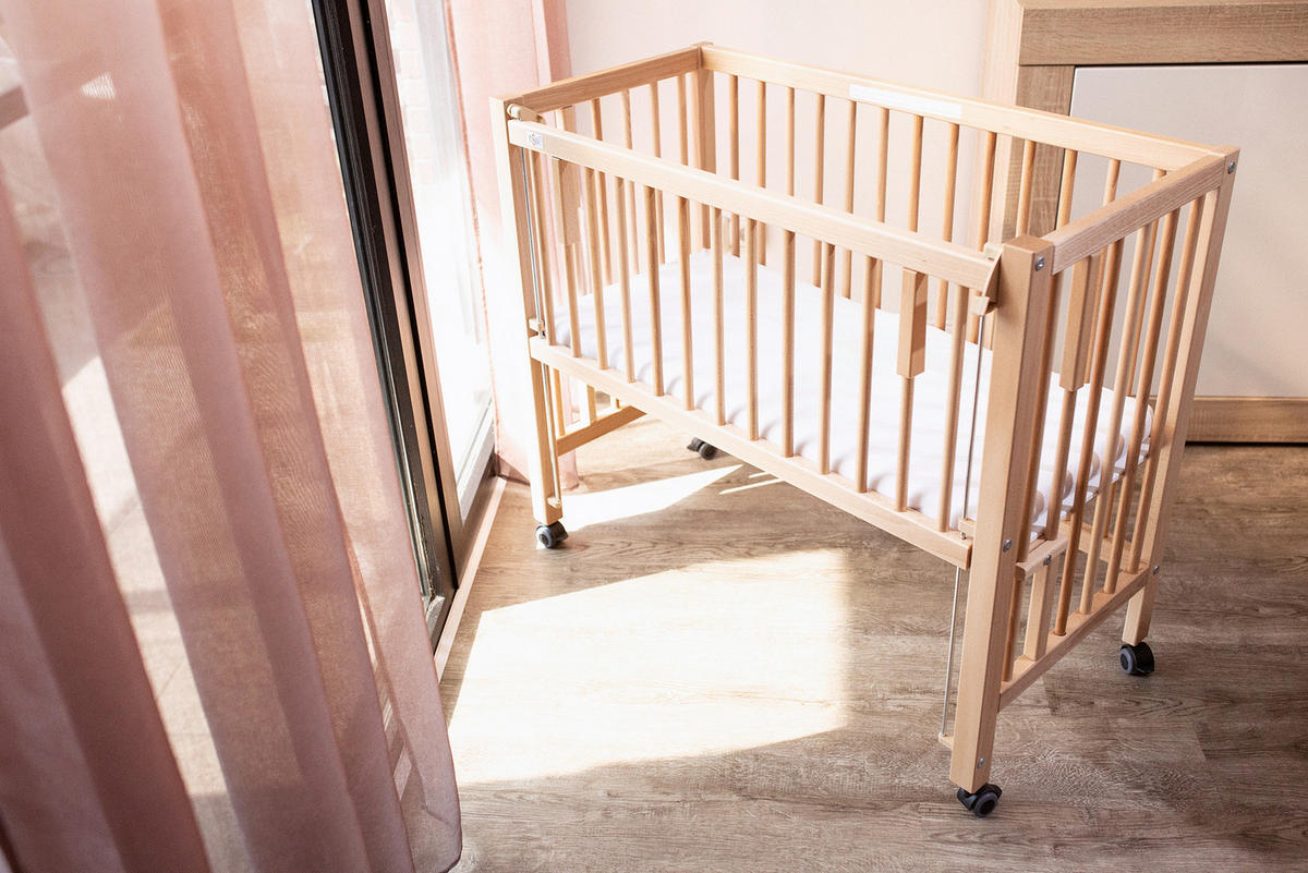 BEISTELLBETT Maxi  - Buchefarben, Basics, Holz/Kunststoff (94/56/94cm) - tiSsi