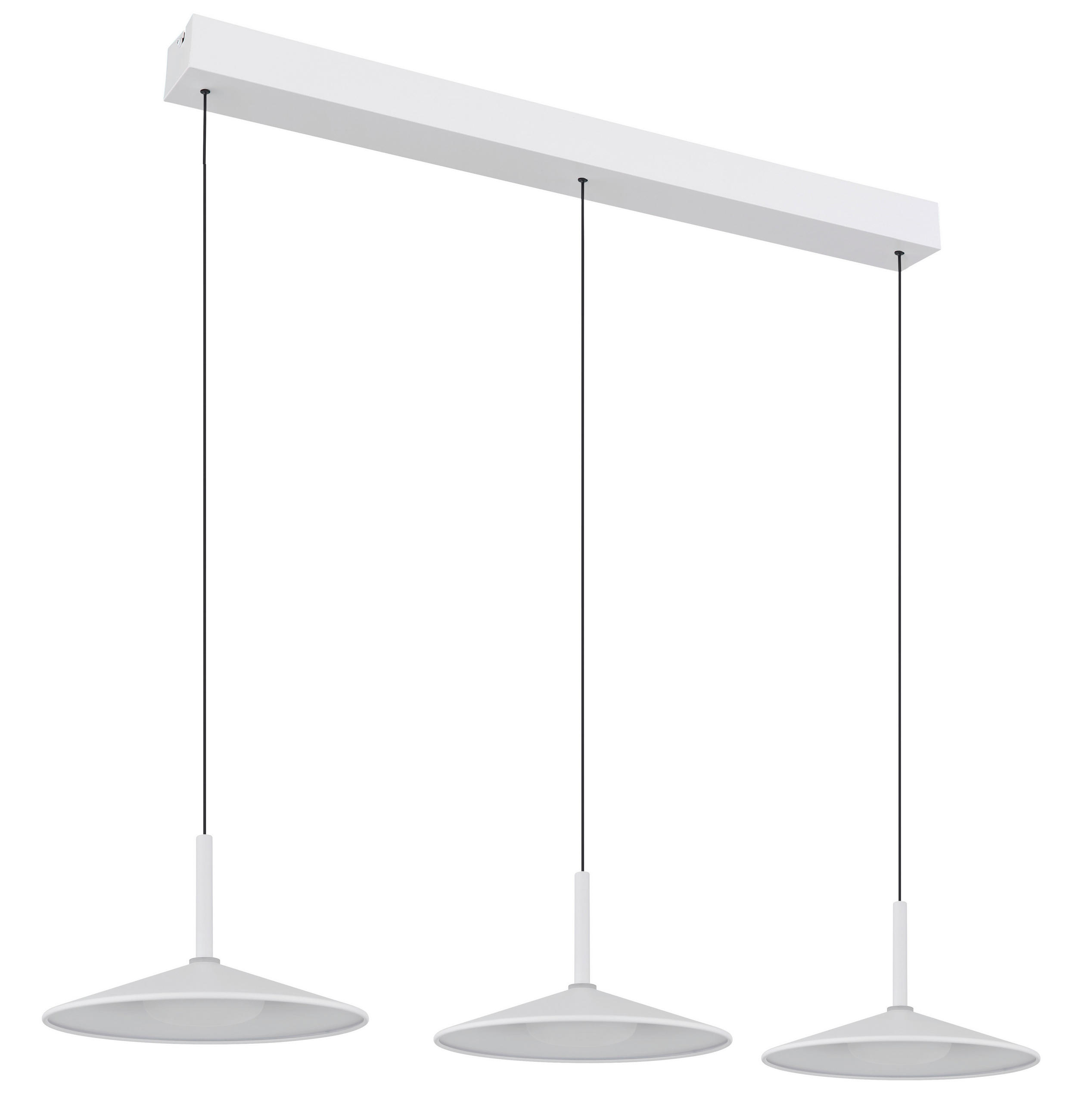 LED-HÄNGELEUCHTE LAMPONE 95/25/180 cm   - Transparent/Opal, Trend, Kunststoff/Metall (95/25/180cm) - Globo