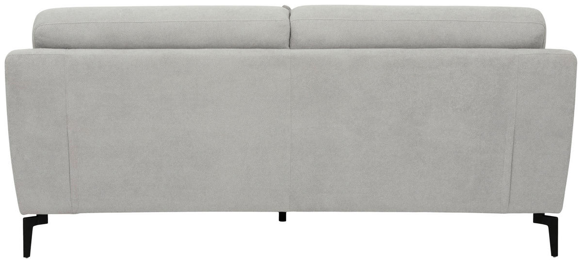 BOXSPRINGSOFA in Textil Grau  - Schwarz/Grau, KONVENTIONELL, Textil/Metall (215/92/94cm) - Livetastic