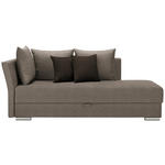 LIEGE  in Webstoff Hellbraun  - Chromfarben/Hellbraun, Design, Kunststoff/Textil (220/93/100cm) - Xora