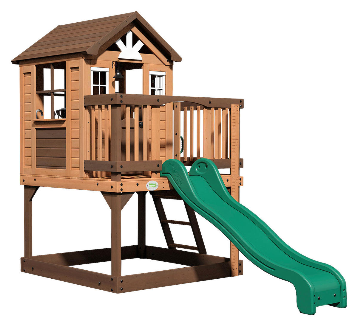 LEKTORN 190/230/310 cm SPIELTURM ECHO HEIGHTS  - grön/brun, Klassisk, trä/plast (190/230/310cm)