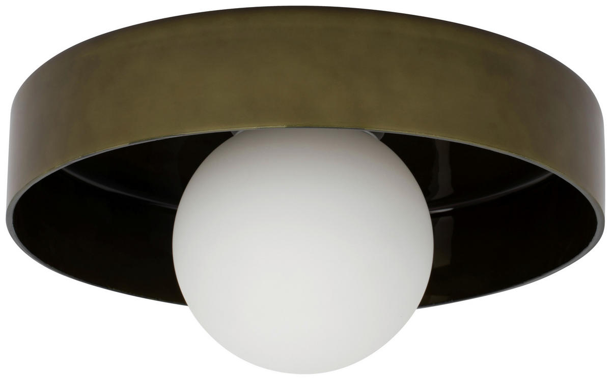 DECKENLEUCHTE 35/18 cm   - Grün, Design, Glas/Metall (35/18cm) - Collet's Monde