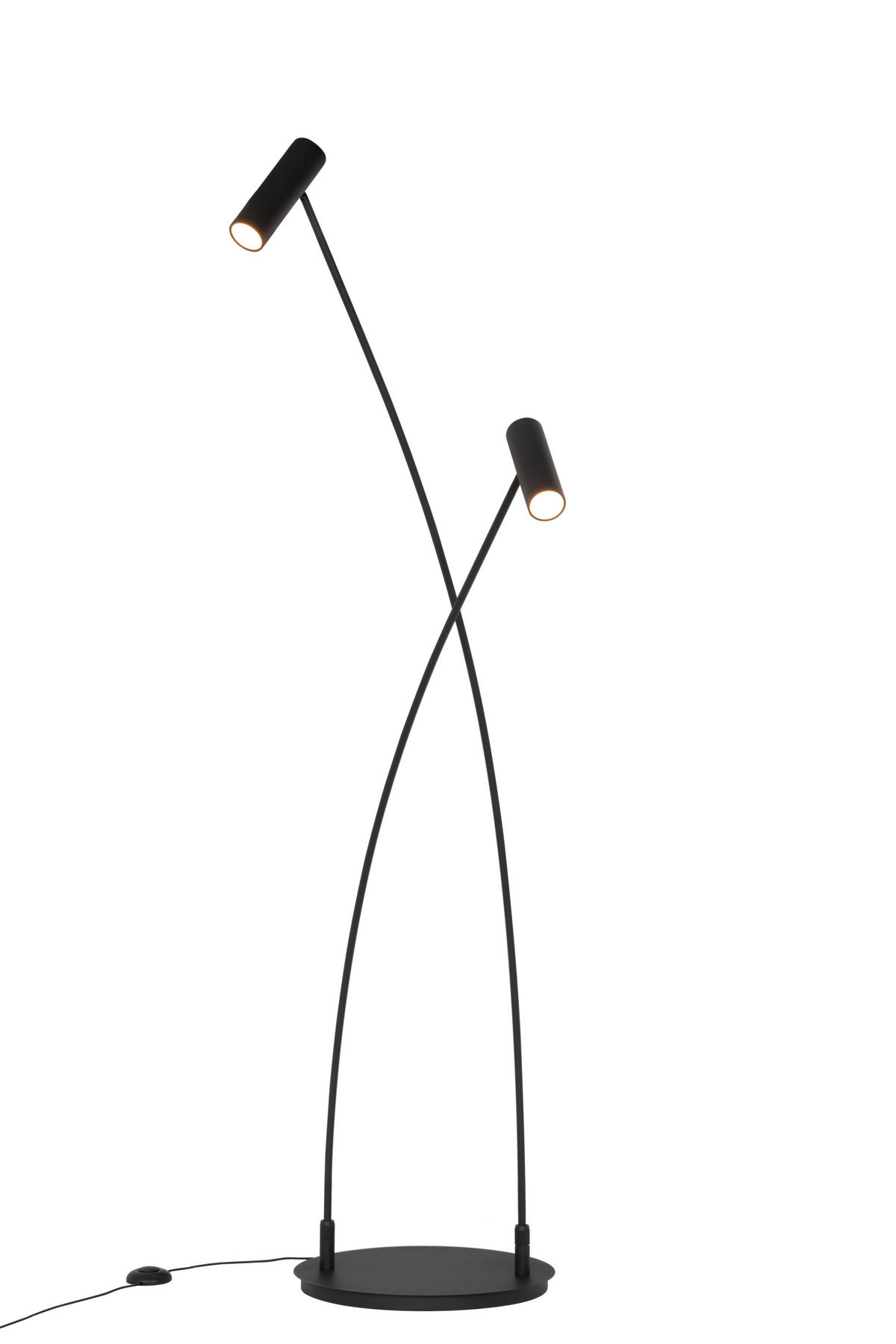 LED-STEHLEUCHTE 87/40/205,5 cm    - Schwarz, Design, Metall (87/40/205,5cm) - Dieter Knoll