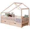 HAUSBETT Absturzsicherung, Rollrost, Bettschublade 100/200 cm  in Naturfarben  - Naturfarben, MODERN, Holz (100/200cm) - MID.YOU