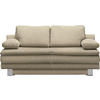 SCHLAFSOFA Bruno in Webstoff Beige  - Chromfarben/Beige, Design, Textil/Metall (194/96/86cm) - Novel