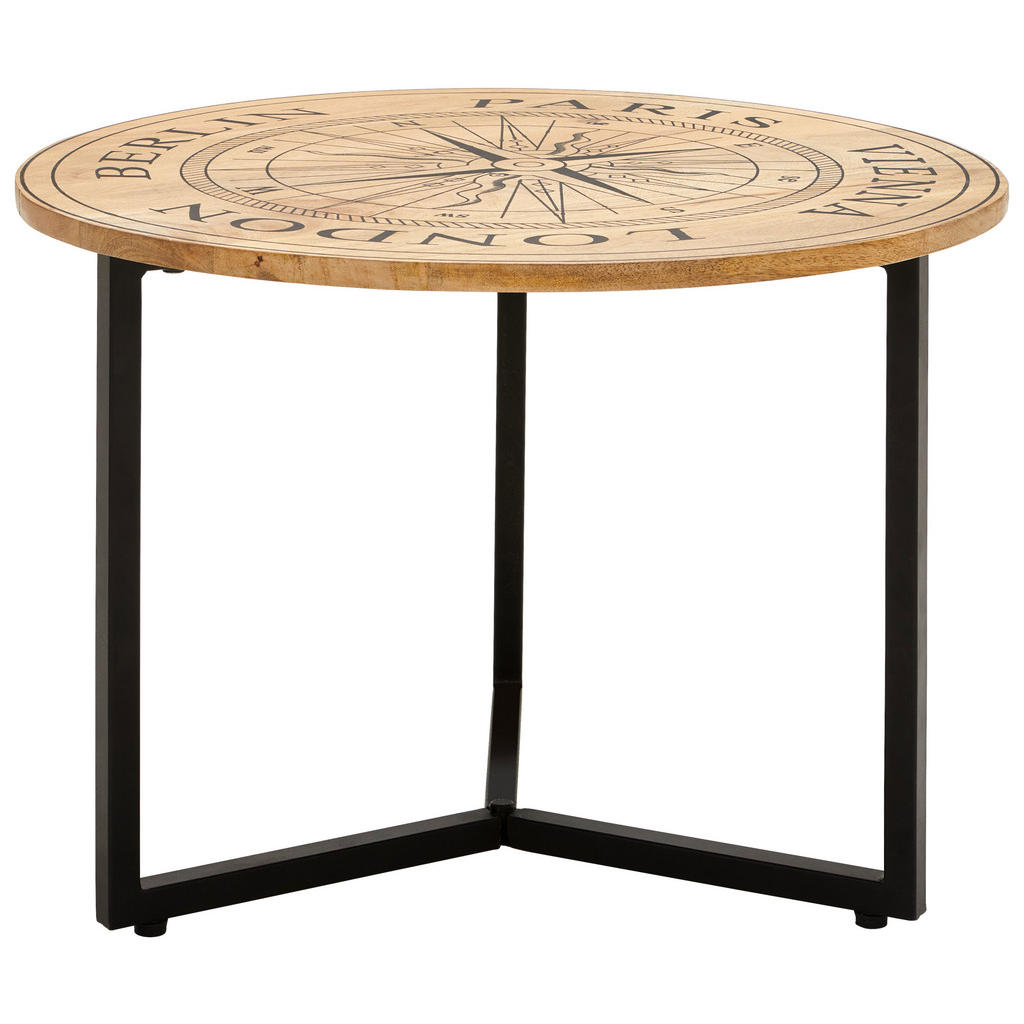 Livetastic KONFERENČNÍ STOLEK, přírodní barvy, černá, dřevo, kov, 60/40/60 cm