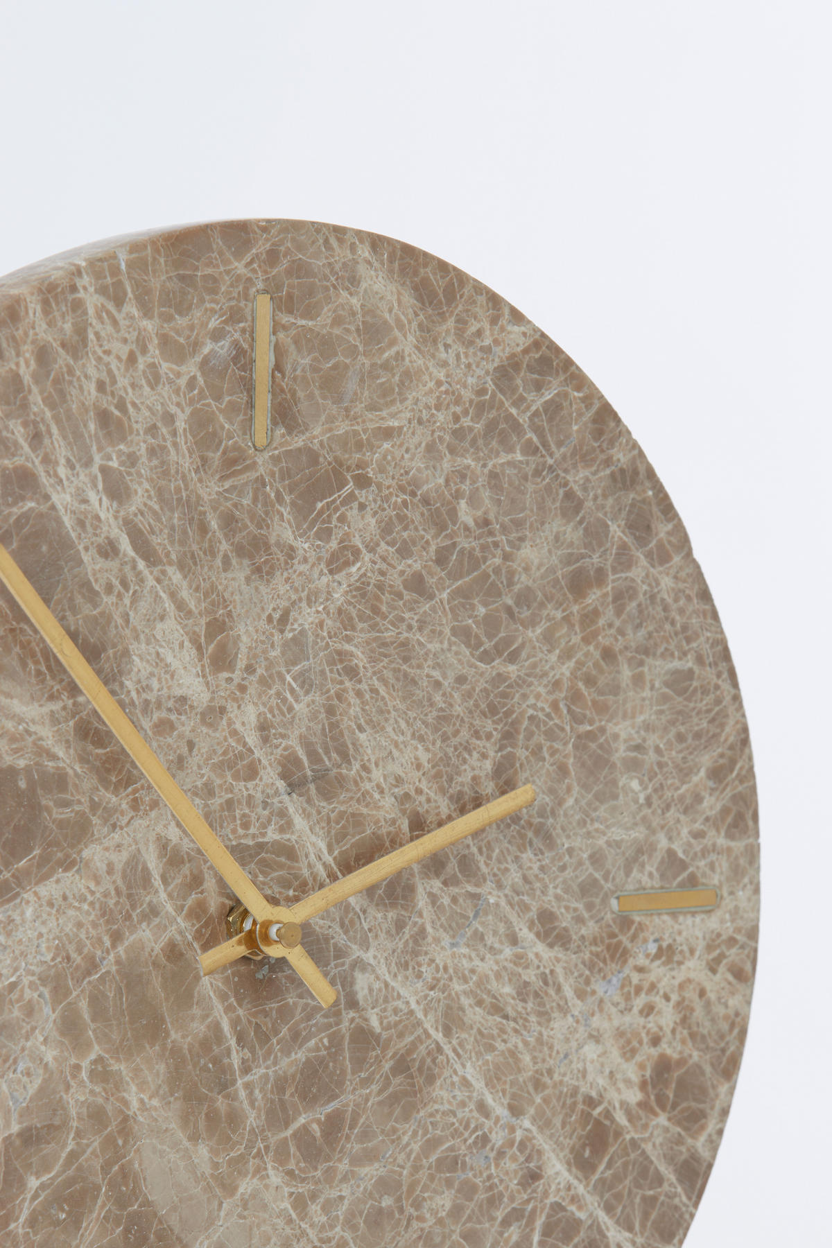 TISCHUHR MORENO Braun  - Braun, Basics, Stein/Metall (25,5/10/42,5cm) - Light & Living