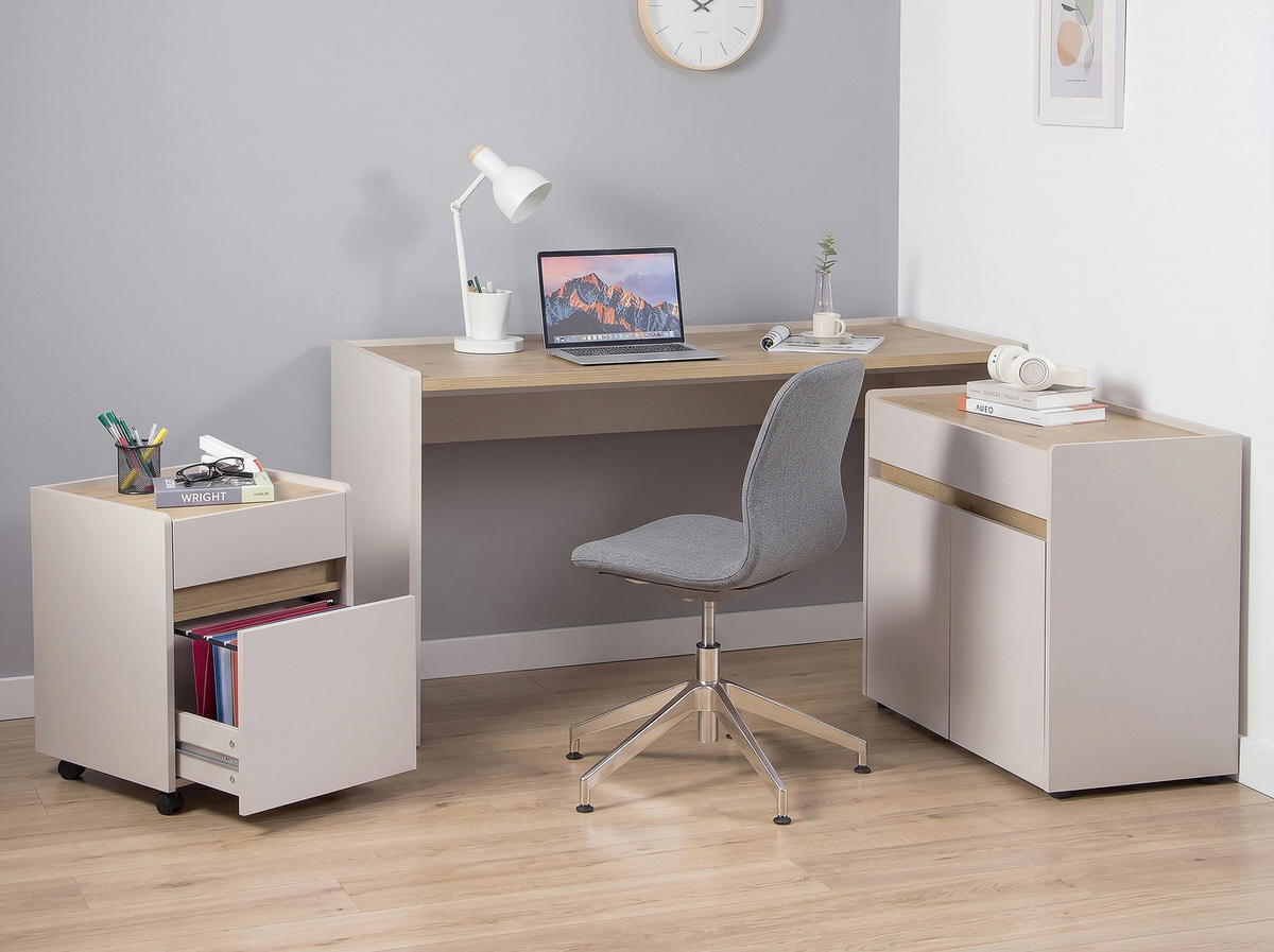 KOMMODE , 80/68/40 cm, 1 Schublade(n)  - Kaschmir/Schwarz, MODERN, Holzwerkstoff/Kunststoff (80/68/40cm) - MID.YOU