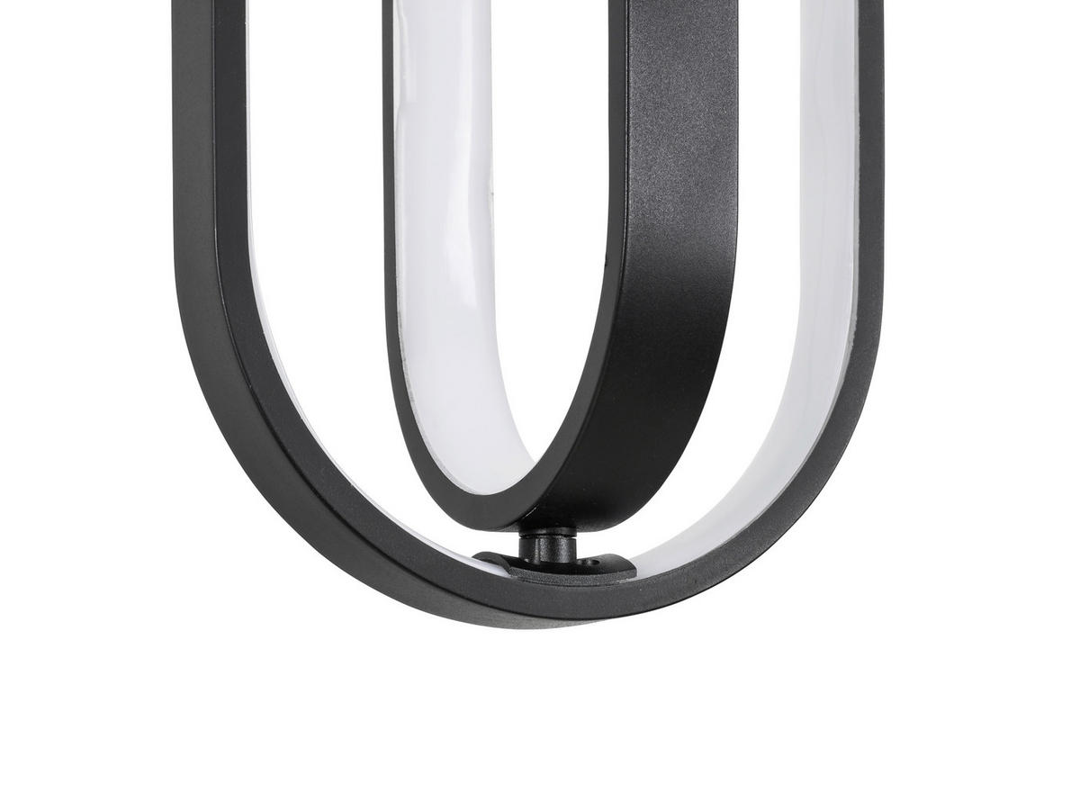 ZÁVESNÉ LED SVIETIDLO, 21/200 cm  - čierna, Design, kov/plast (21/200cm) - Novel